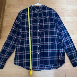 Blue plaid flannel button up